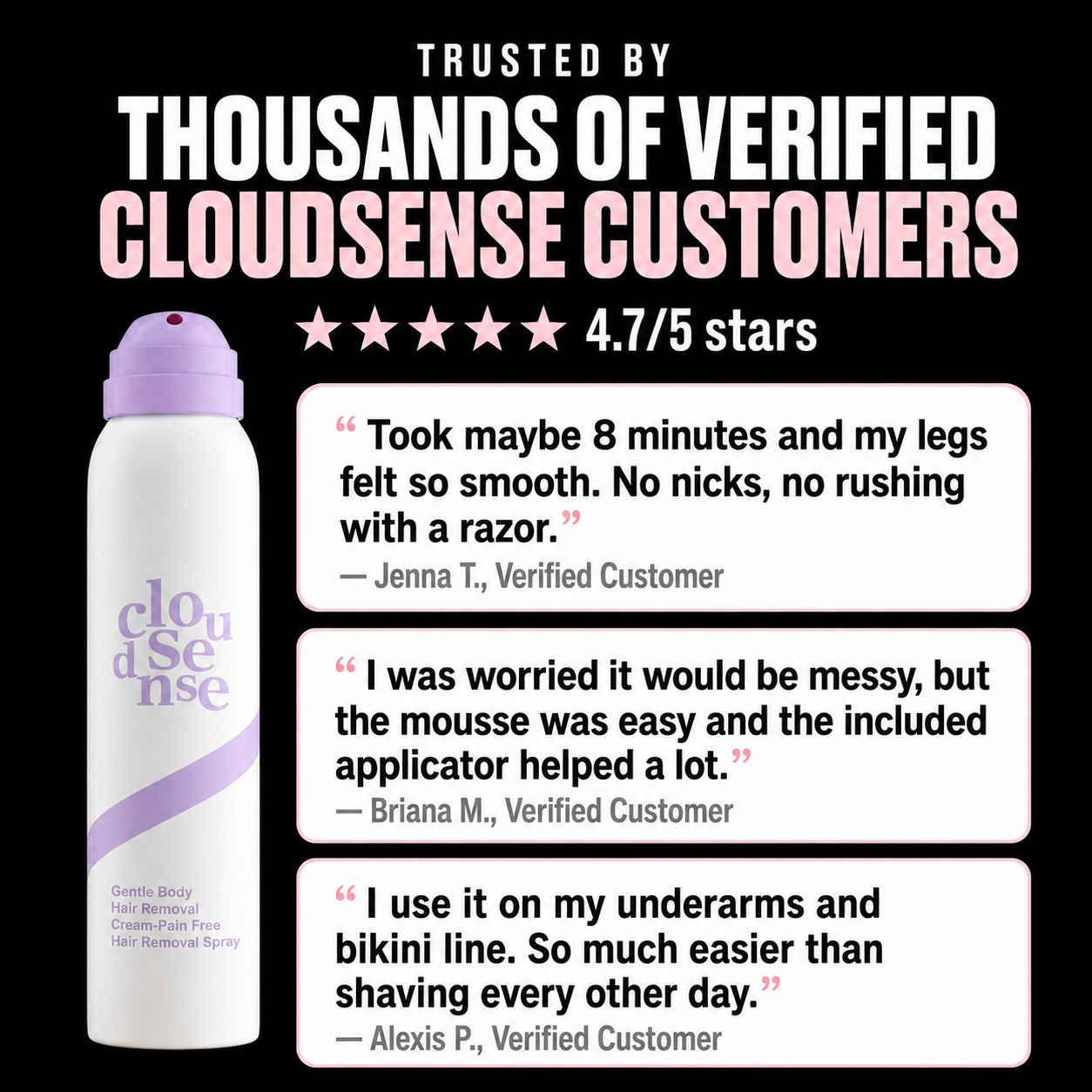 CloudSense™ – Bikini & Body Hair Removal Mousse