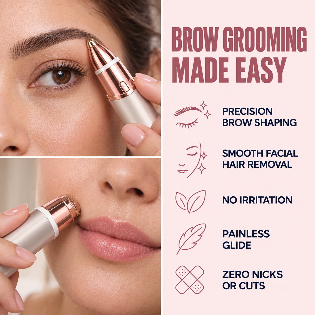 GlowBrow™ – 2-in-1 Facial & Eyebrow Trimmer