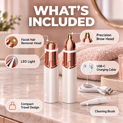 GlowBrow™ – 2-in-1 Facial & Eyebrow Trimmer